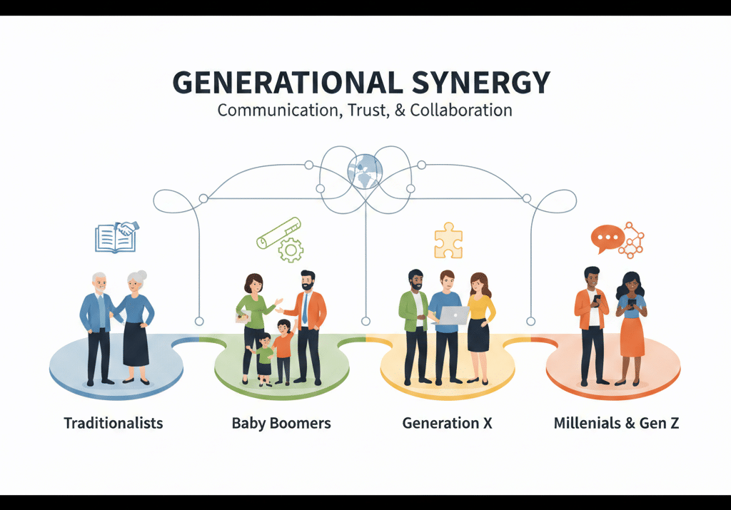 The Ultimate 10-min Guide to Leading Across Generations: How to Manage Boomers, Gen X, Millennials, and Gen Z With Confidence